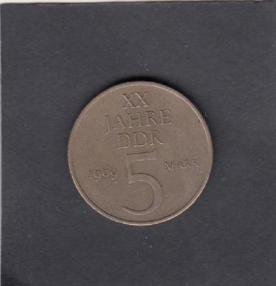 Beschrijving: 5 Mark  20 TH. D.D.R.  